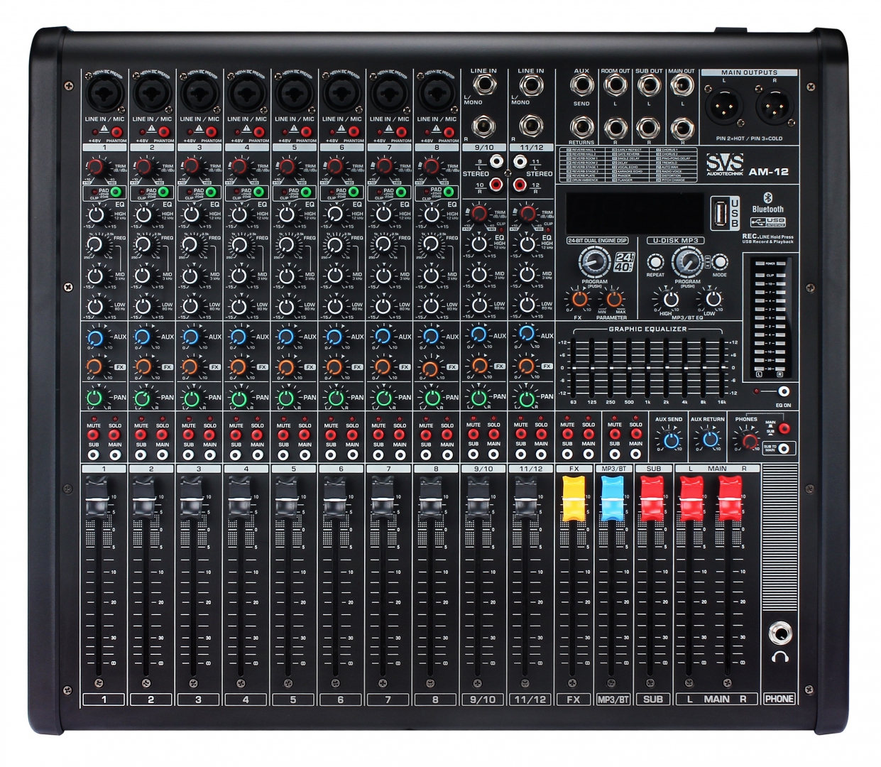 SVS Audiotechnik mixers AM-12 Микшерный пульт аналоговый, 12-канальный в Кемерово