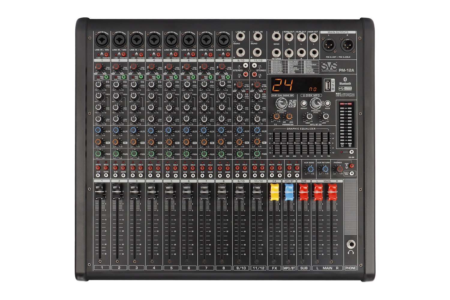 SVS Audiotechnik mixers PM-12A Активный аналоговый микшерный пульт, 12-канальный в Кемерово